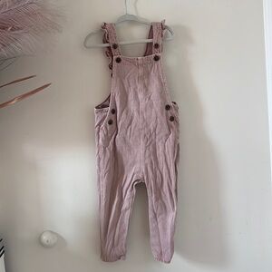 Zara dusty pink overalls 18-24 month